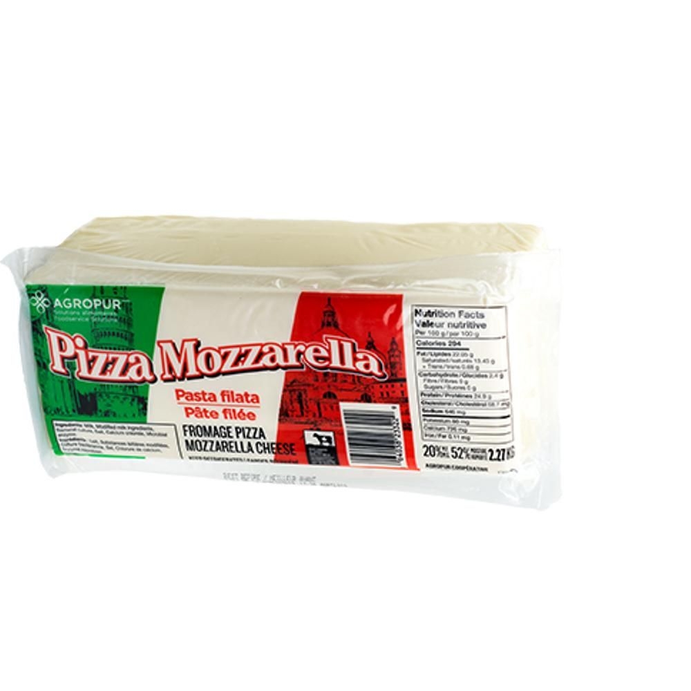 17 Percent Milk Fat 3D Pizza Mozzarella Cheese Block
