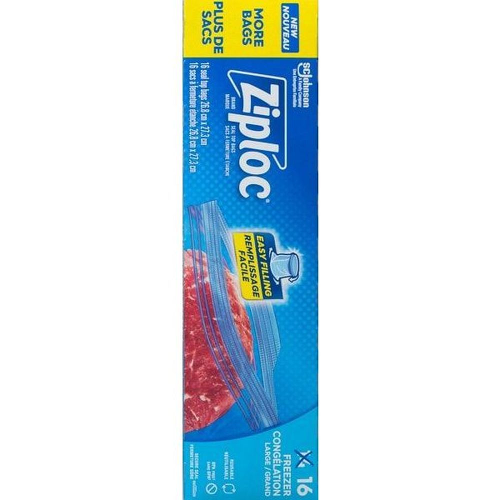 Ziploc Large Freezer Bag, 14 Count -- 12 Per Case