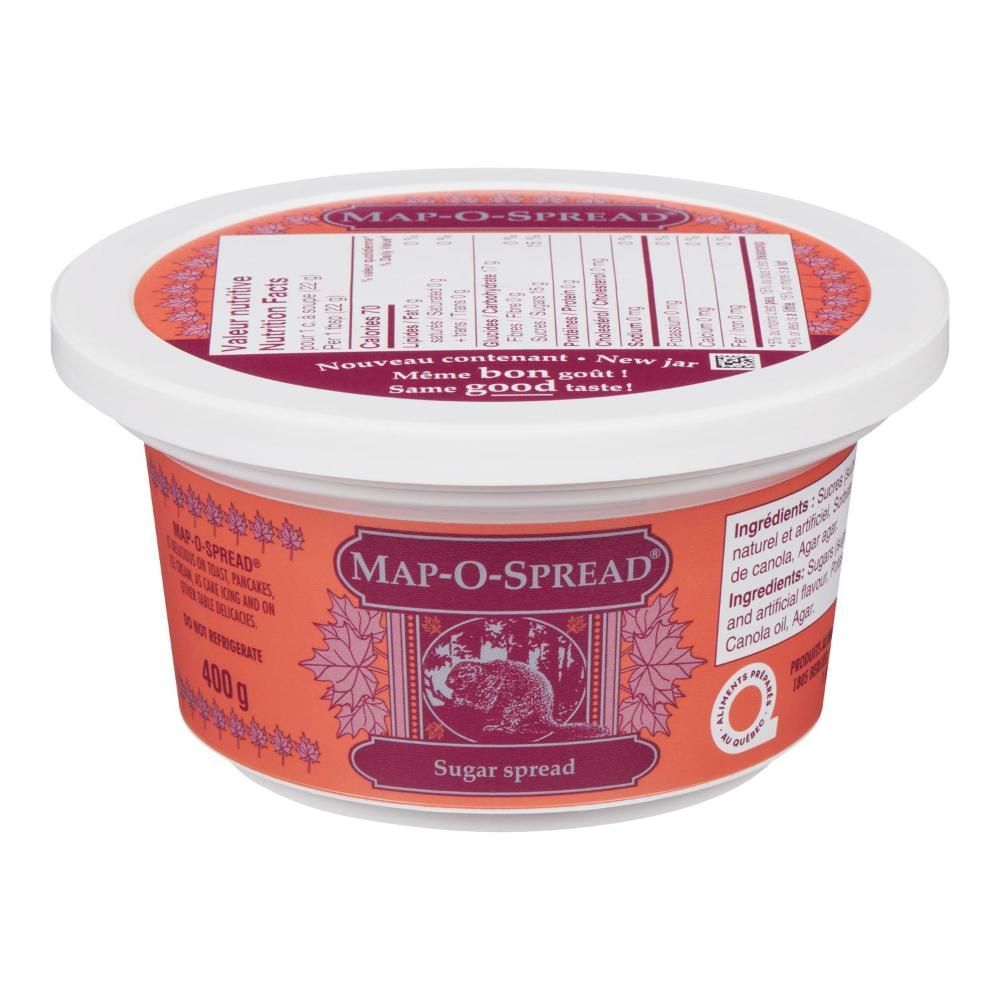 Map-o-spread Tartinade Au Beurre Et Au Sucre, 400 G – 24 Unités Par Carton