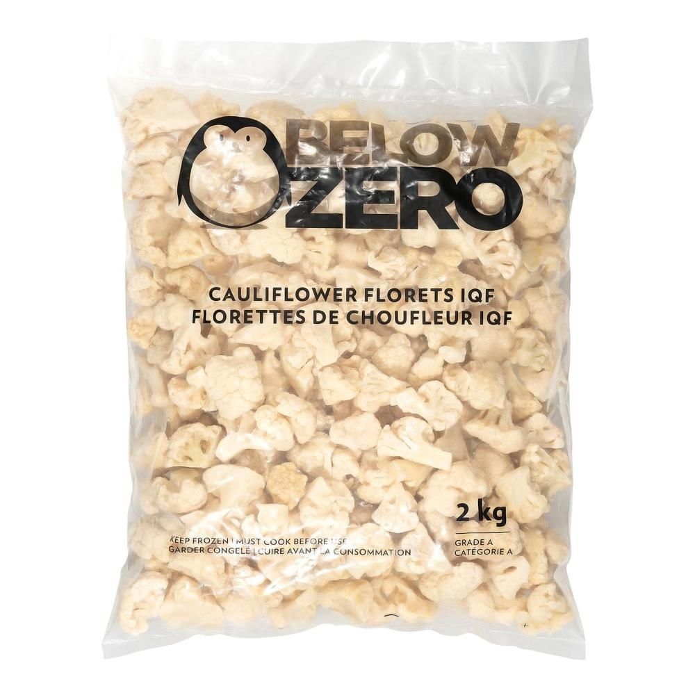 Below Zero 20-25 Mm Cauliflower Florets, 2 Kg - 6 Per Case