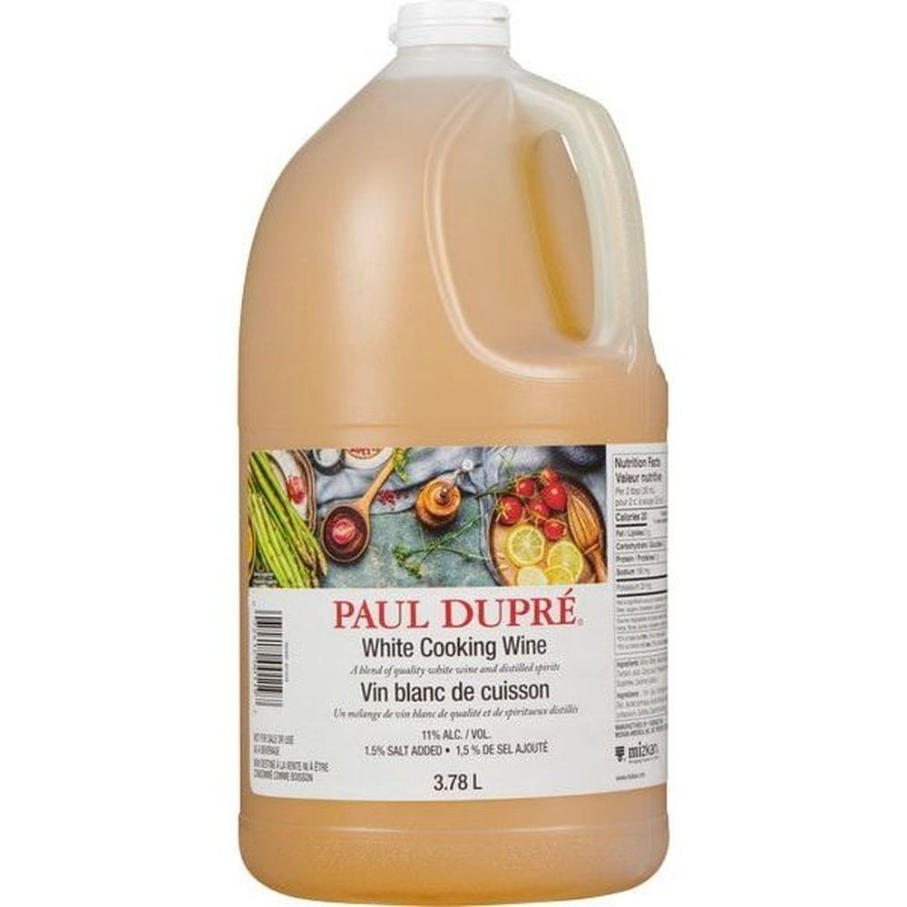 Paul Dupre 11 Percent White Cooking Wine, 3.78 L -- 4 Per Case