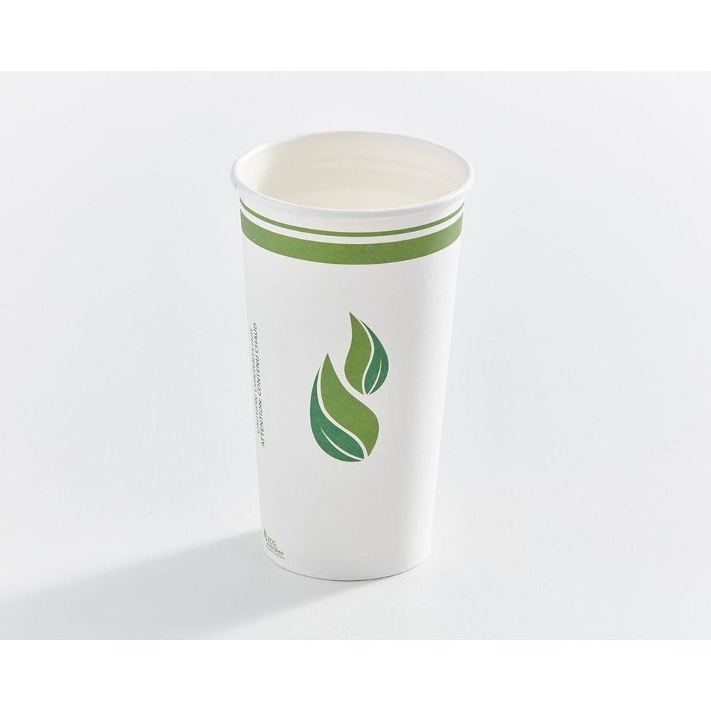 20 oz Compostable PLA-Lined Single Wall Paper Cup