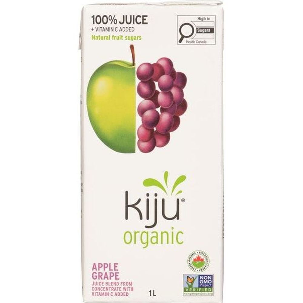 Kiju Jus De Raisin Et De Pomme Biologique, 1 L -- 12 Par Caisse