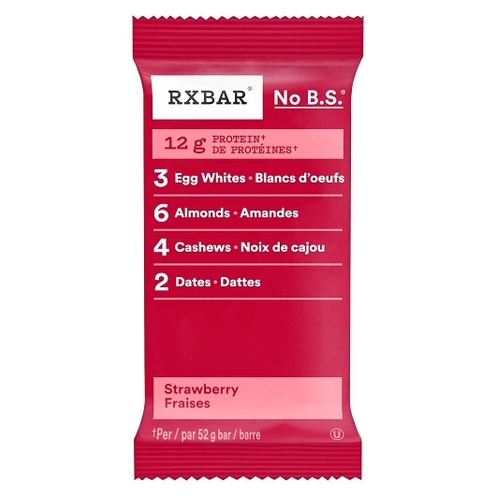 Rxbar Barre Protéinée À La Fraise, 52 G – 72 Par Boîte