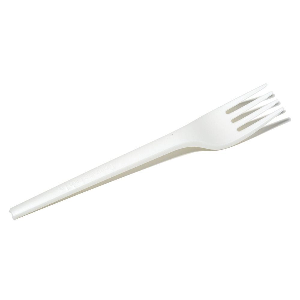 Eco Guardian Cpla Compostable Natural White Fork, 6.5 In -- 1000 Per Case