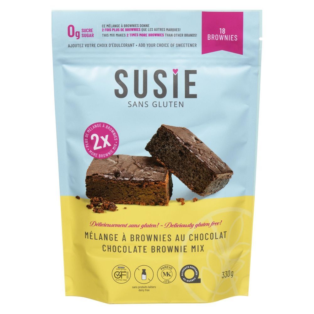 Susie Gluten Free Brownie Mix, 330 G -- 6 Per Case