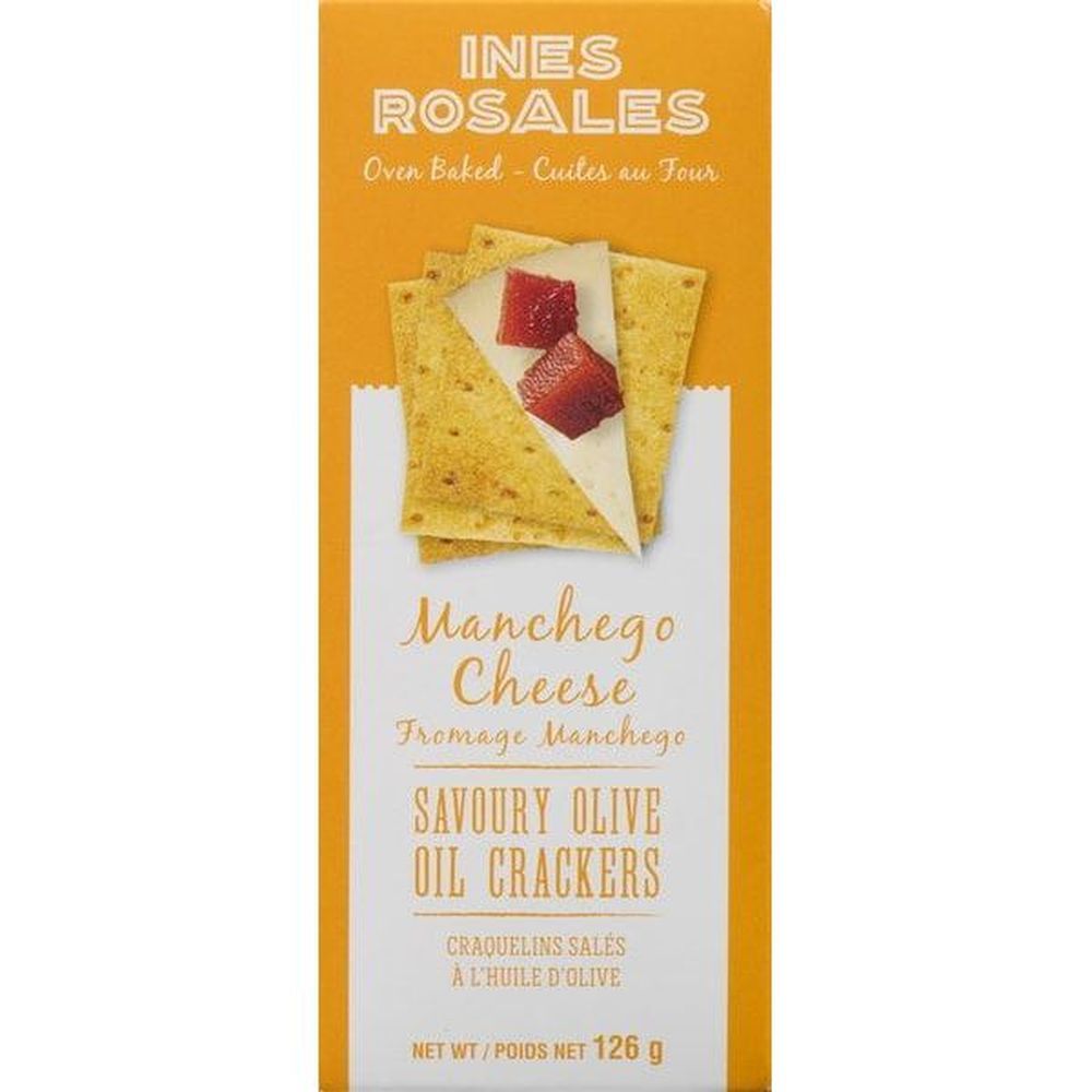 Ines Rosales Manchego Cheese Olive Oil Crackers, 126 G -- 12 Per Case