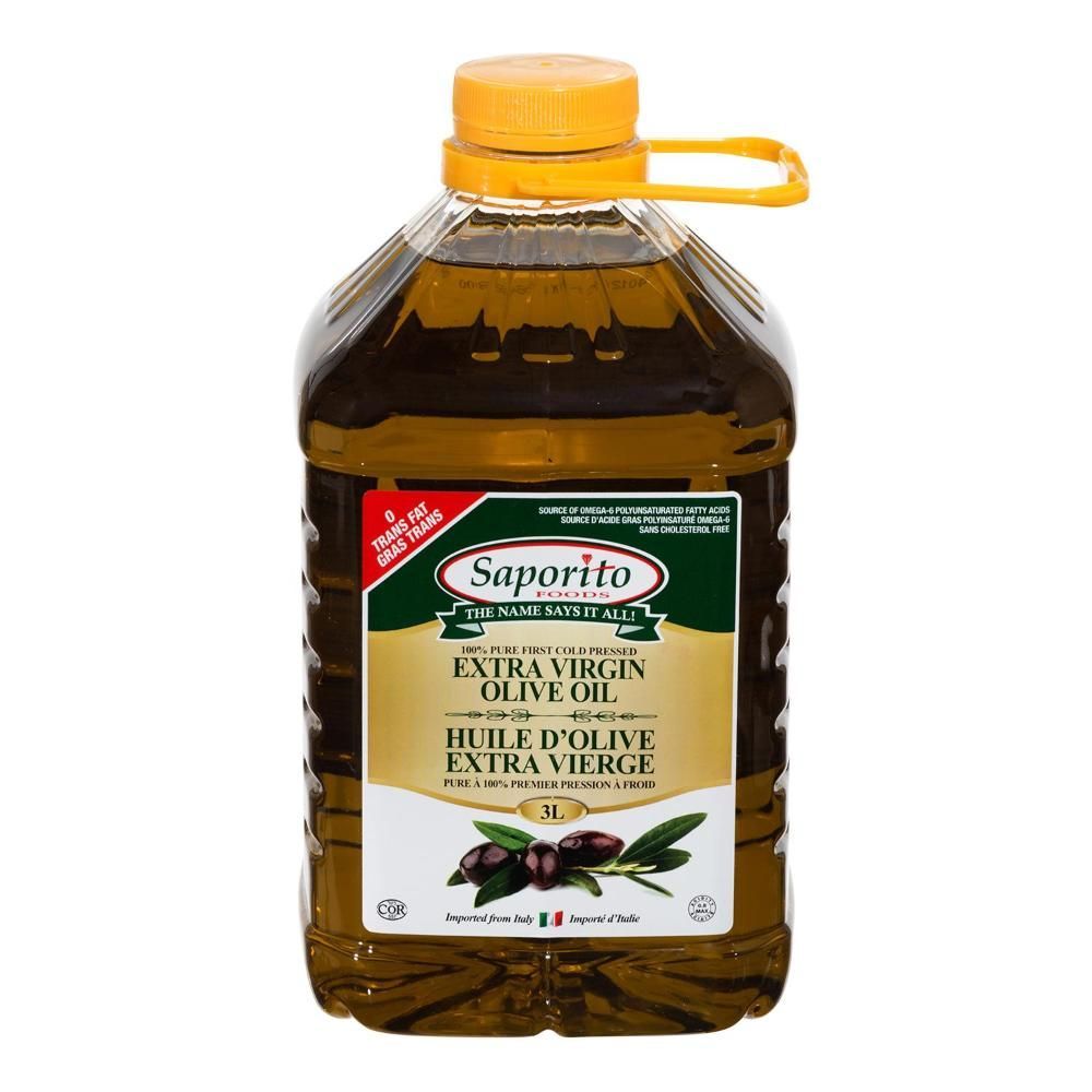 Saporito Extra Virgin Olive Oil, 3 L - 4 Per Case