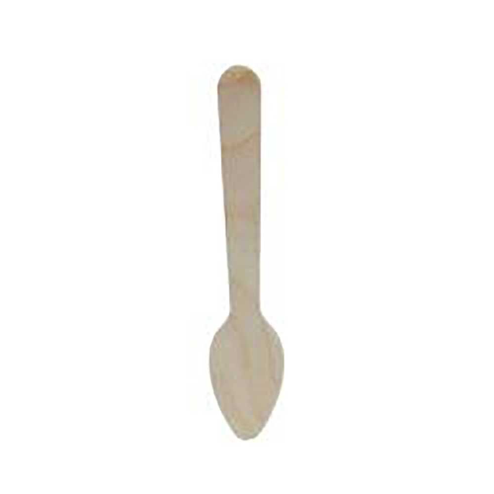 Ecosystems Brown Wooden Tasterspoons - Bulk -- 2000 Per Case