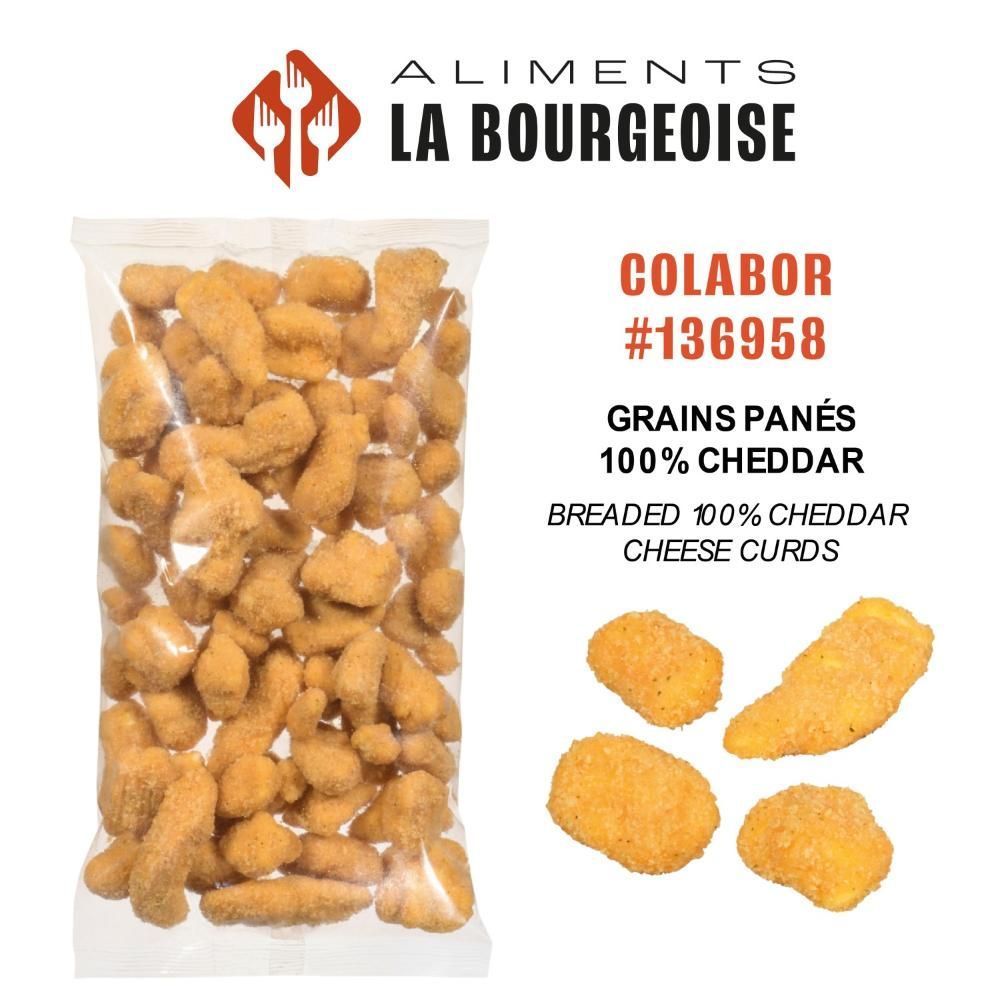 La Bourgeoise Breaded Cheddar Cheese Curds, 2.27 Kg