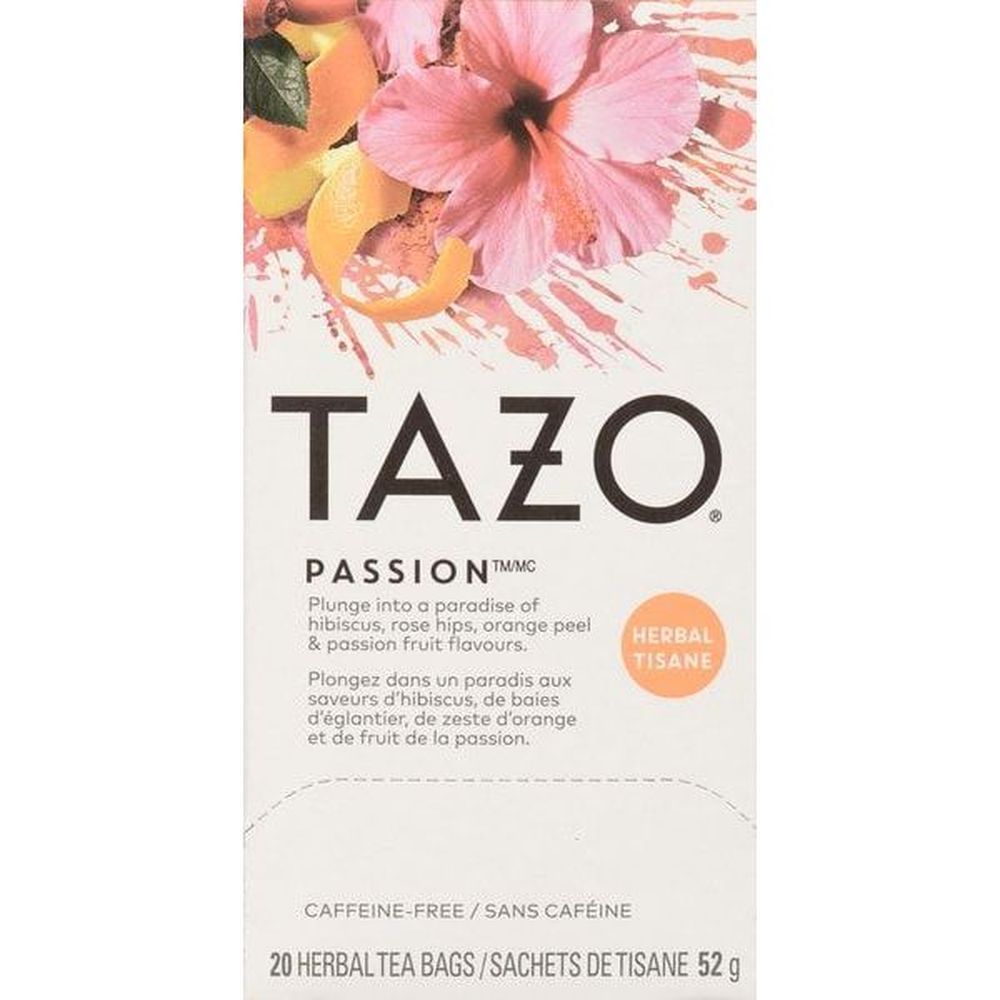 Tazo Tisane Passion, 20 Sachets De Thé -- 6 Par Boîte