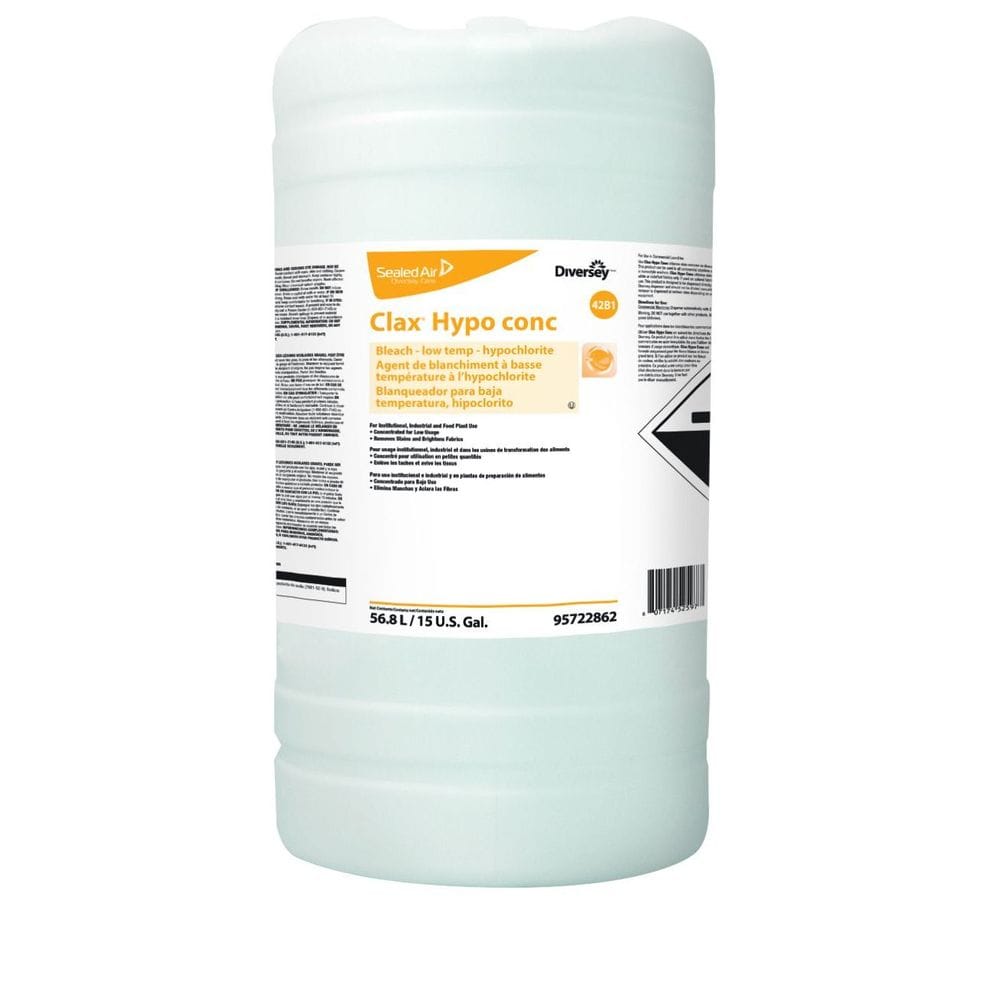 Clax Hypo Conc Chlorine Laundry Stain Remover, 56.8 L