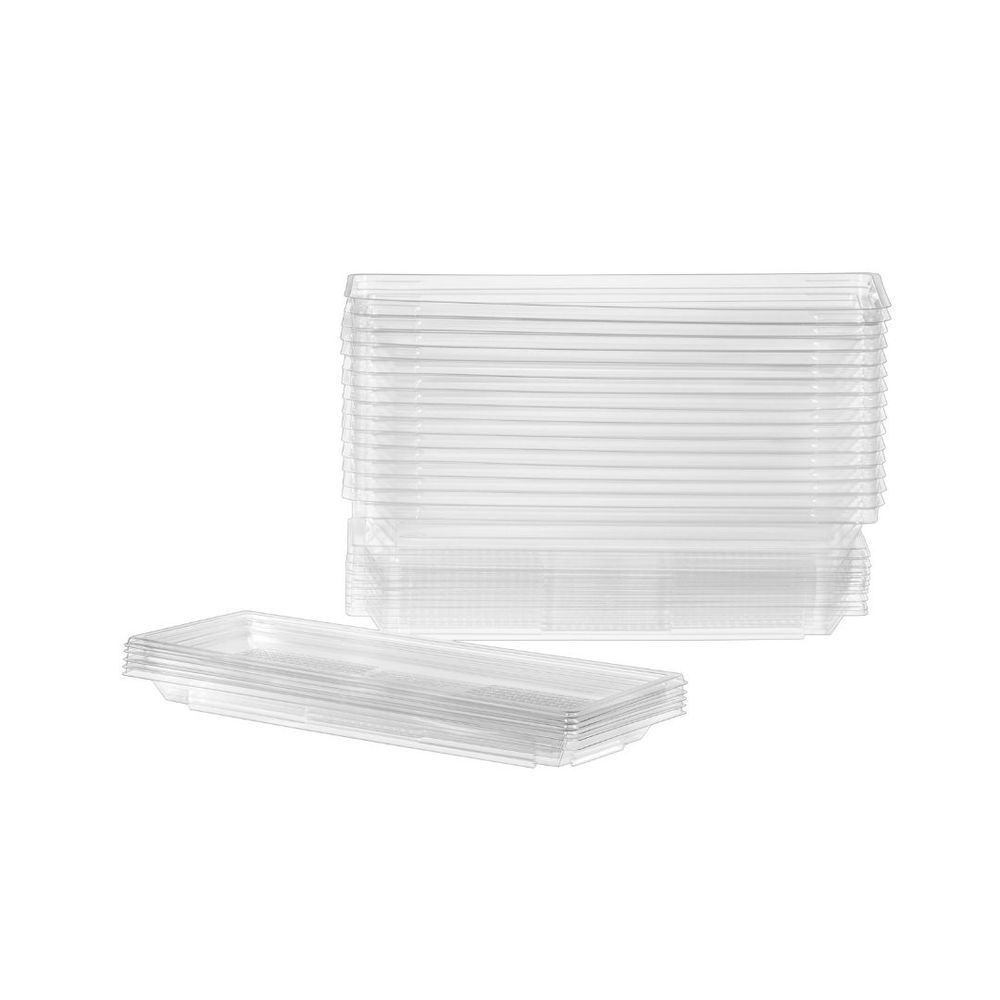 Talthi 3.75 X 10 In Clear Plastic Rectangular Festive Catering Tray, 156 Count