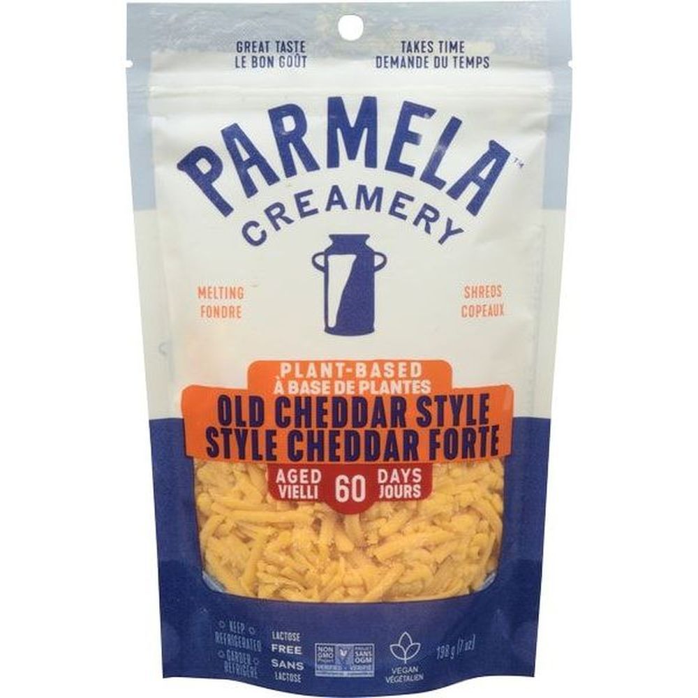 Parmela Creamery Fromage Râpé De Style Cheddar À Base De Plantes, 198 G -- 8 Par Boîte