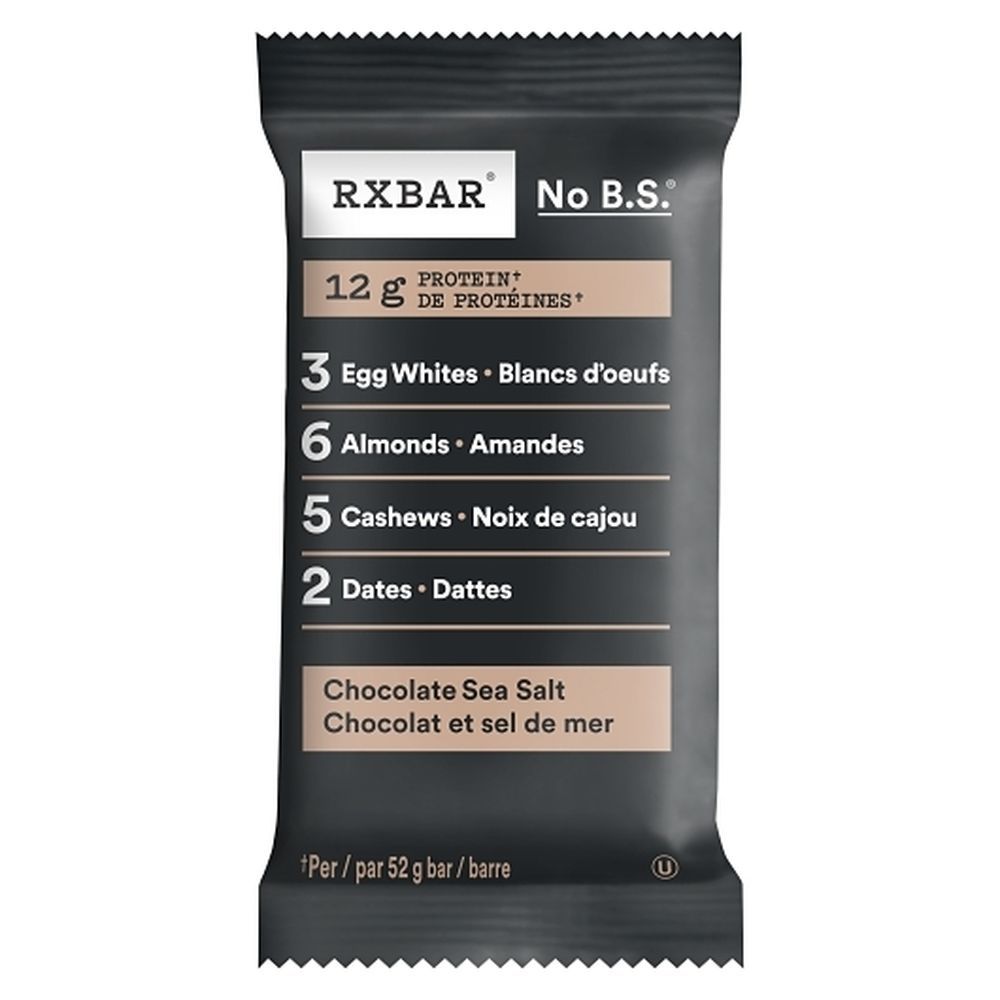Rxbar Barre Protéinée Chocolat-sel De Mer, 52 G – 72 Par Boîte