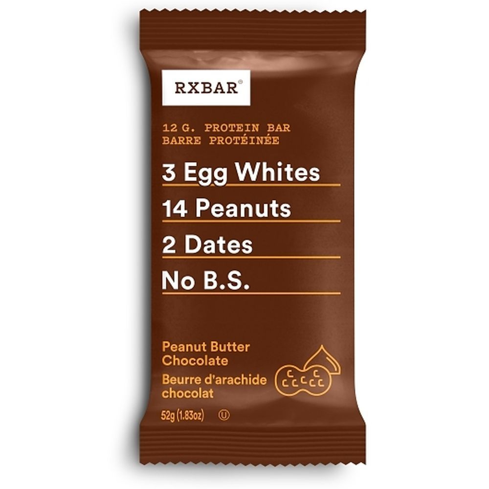 Rxbar Barre Protéinée Chocolat-beurre De Cacahuète, 52 G – 72 Par Boîte