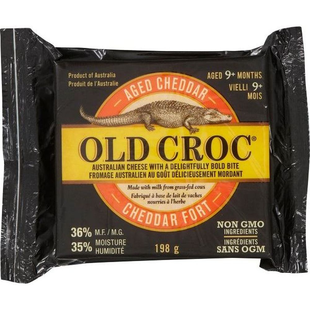Old Croc Fromage Cheddar Vieilli Australien, 198 G -- 12 Par Boîte