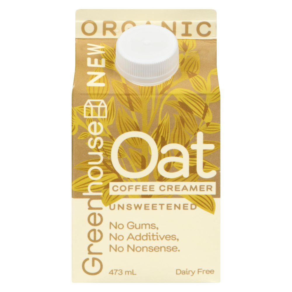 Greenhouse Unsweetened Oat Coffee Creamer, 473 Ml -- 6 Per Case