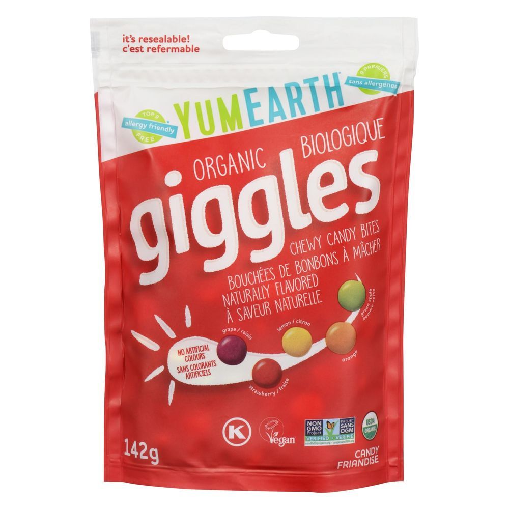 Yumearth Organic Giggles Chewy Candy Bites, 142 G -- 6 Per Case