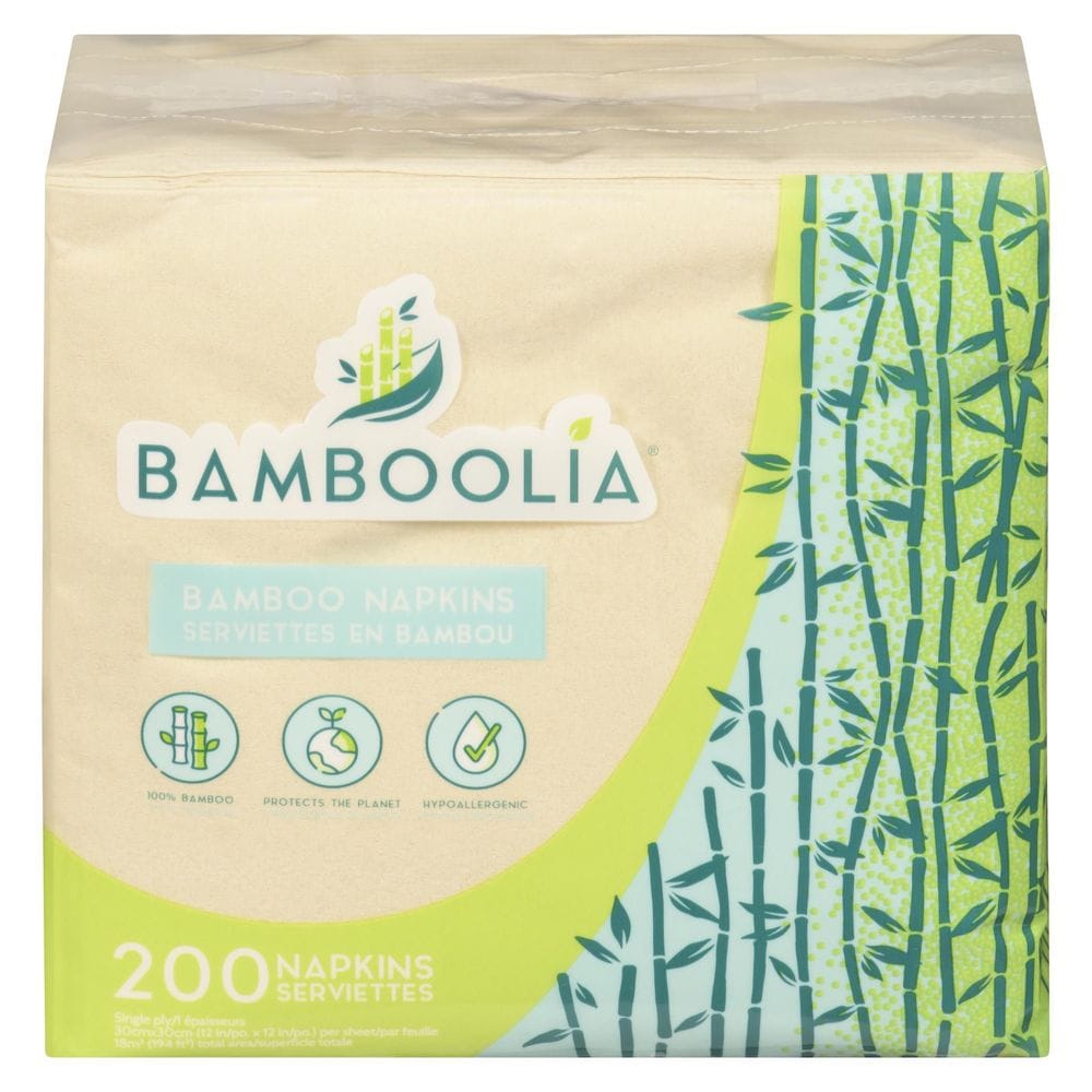 Bamboolia 1 Ply Bamboo Napkins, 200 Count -- 18 Per Case