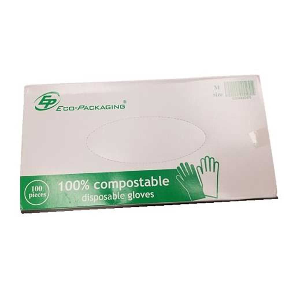 Eco-packaging Medium Compostable Gloves -- 100 Per Case