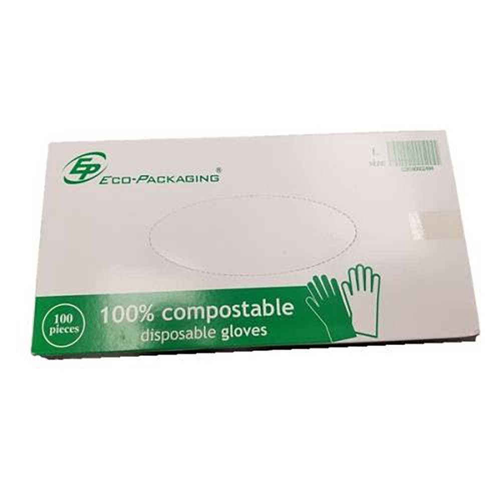 Eco-packaging Large Compostable Gloves -- 100 Per Case