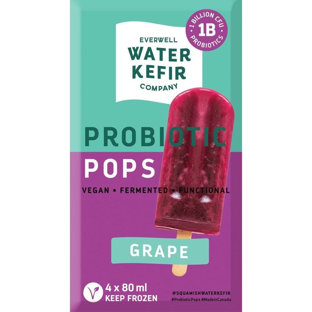 Everwell Water Kefir Grape Probiotic Popsicle, 80 Ml -- 24 Per Case