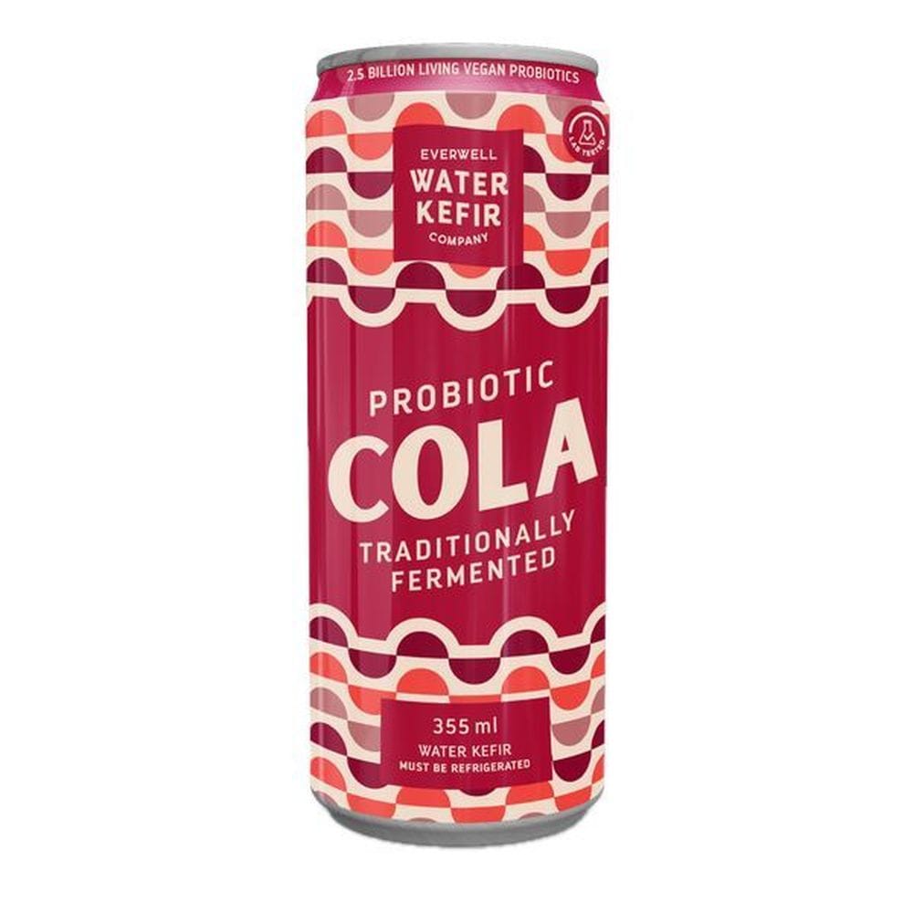 Everwell Water Kefir Cola Sparkling Probiotic Soda, 355 Ml -- 12 Per Case