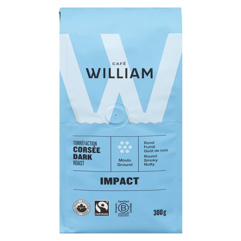 William Impact Organic Dark Roast Ground Coffee, 300 G -- 6 Per Case