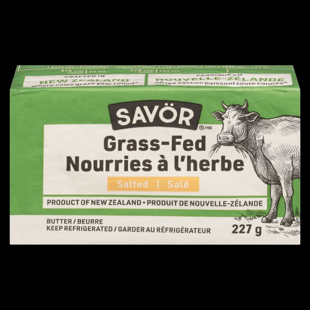 Savor Salted Grass Fed Dairy Butter, 227 G -- 18 Per Case