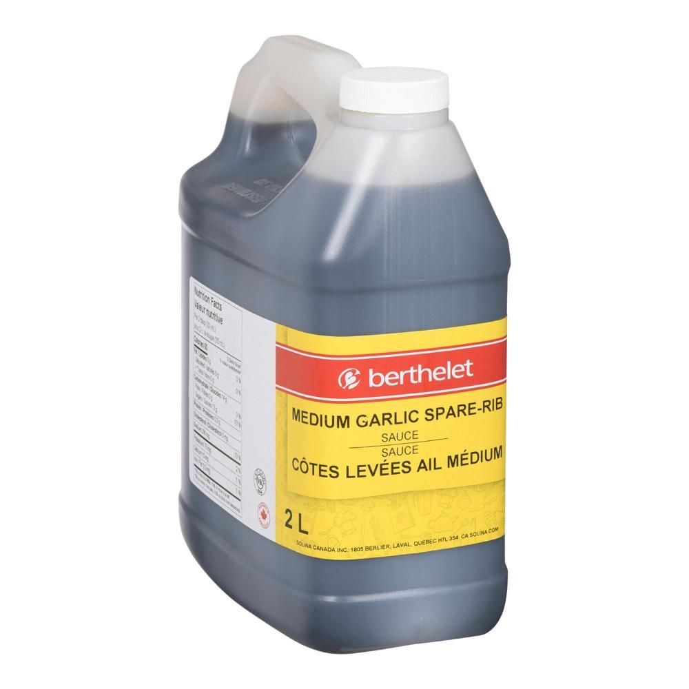 Berthelet ,sauce Pour Travers De Porc À L'ail Moyen, 2 L – 2 Par Caisse