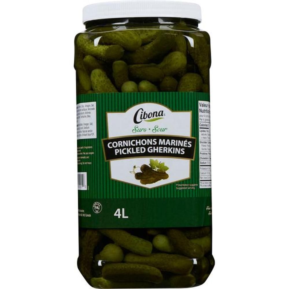 Cibona Sour Pickle Gherkins, 4 L -- 2 Per Case